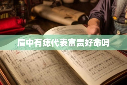 眉中有痣代表富贵好命吗