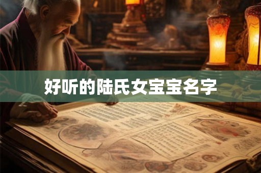 好听的陆氏女宝宝名字
