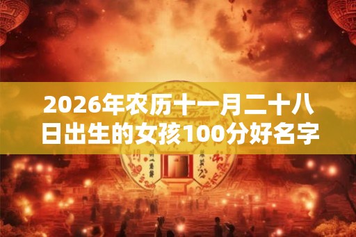 2026年农历十一月二十八日出生的女孩100分好名字起名大全