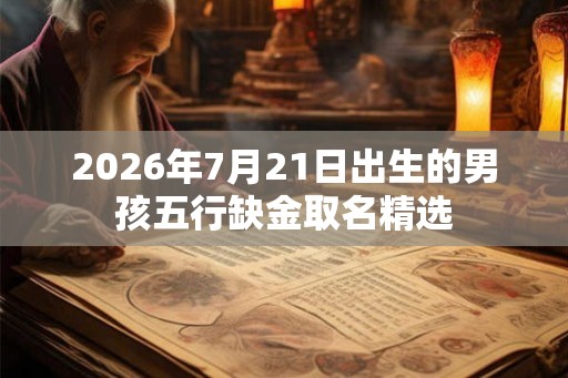 2026年7月21日出生的男孩五行缺金取名精选