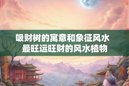 吸财树的寓意和象征风水  最旺运旺财的风水植物