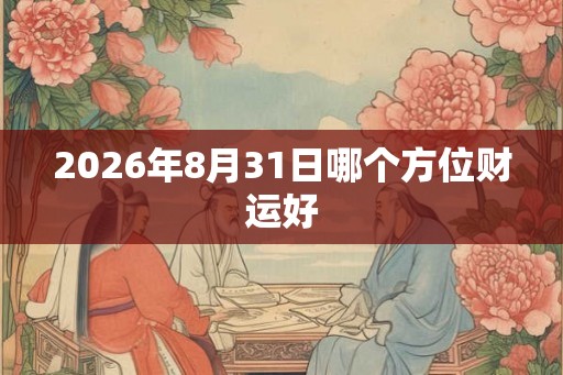 2026年8月31日哪个方位财运好