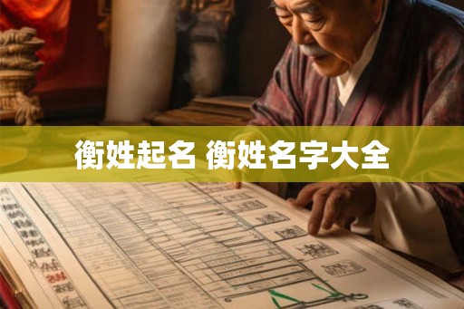 衡姓起名 衡姓名字大全