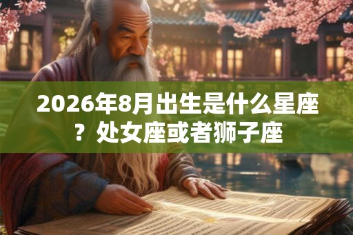2026年8月出生是什么星座？处女座或者狮子座