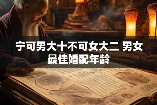 宁可男大十不可女大二 男女最佳婚配年龄