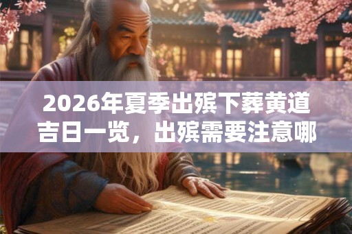 2026年夏季出殡下葬黄道吉日一览,出殡需要注意哪些方面? 2026年夏季出殡下葬黄道吉日一览,出殡需要注意哪些方面?