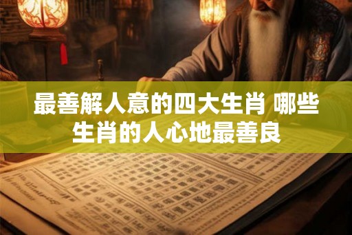 最善解人意的四大生肖 哪些生肖的人心地最善良