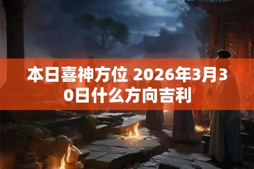 本日喜神方位 2026年3月30日什么方向吉利