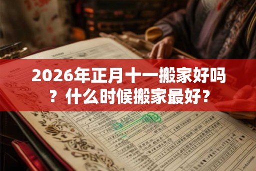 2026年正月十一搬家好吗？什么时候搬家最好？