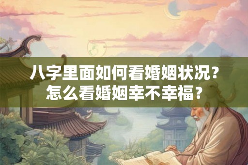 八字里面如何看婚姻状况？怎么看婚姻幸不幸福？