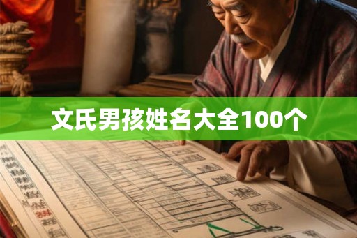 文氏男孩姓名大全100个