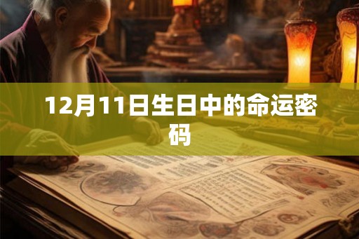 12月11日生日中的命运密码