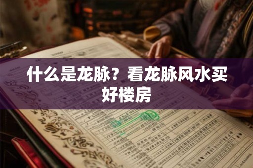 什么是龙脉？看龙脉风水买好楼房