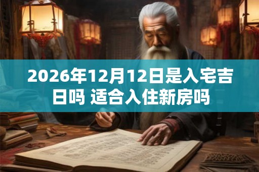 2026年12月12日是入宅吉日吗 适合入住新房吗