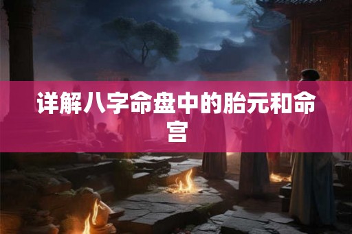 详解八字命盘中的胎元和命宫