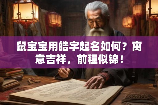 鼠宝宝用皓字起名如何？寓意吉祥，前程似锦！