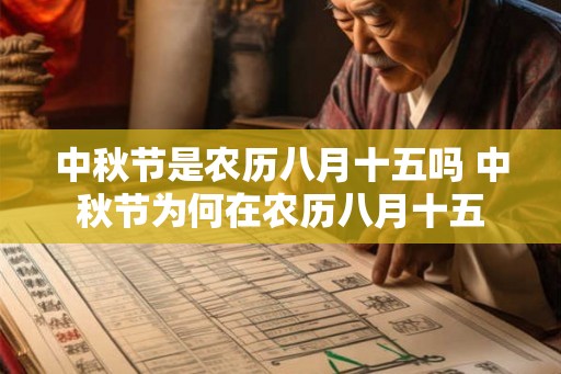 中秋节是农历八月十五吗 中秋节为何在农历八月十五