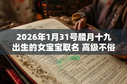 2026年1月31号腊月十九出生的女宝宝取名 高级不俗气