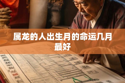 属龙的人出生月的命运几月最好