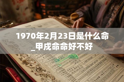 1970年2月23日是什么命_甲戌命命好不好