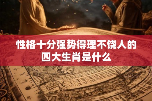 性格十分强势得理不饶人的四大生肖是什么