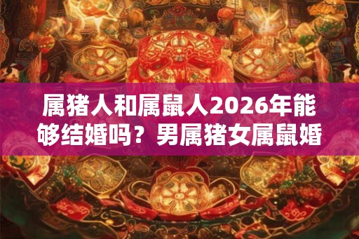 属猪人和属鼠人2026年能够结婚吗？男属猪女属鼠婚姻状况
