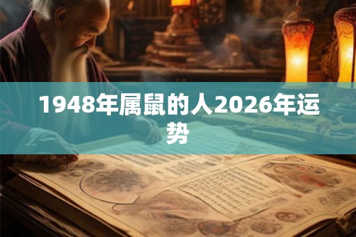 1948年属鼠的人2026年运势