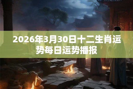 2026年3月30日十二生肖运势每日运势播报