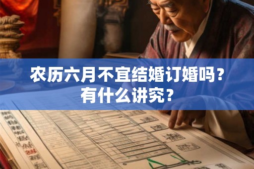 农历六月不宜结婚订婚吗？有什么讲究？