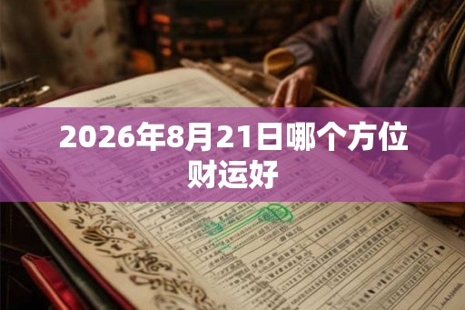 2026年8月21日哪个方位财运好