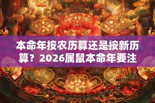 本命年按农历算还是按新历算？2026属鼠本命年要注意什么？