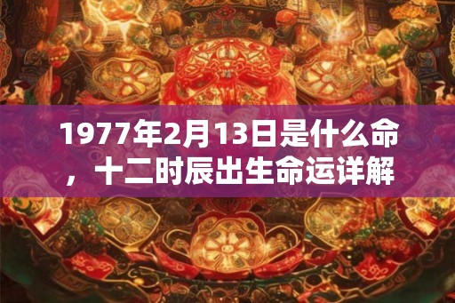 1977年2月13日是什么命，十二时辰出生命运详解