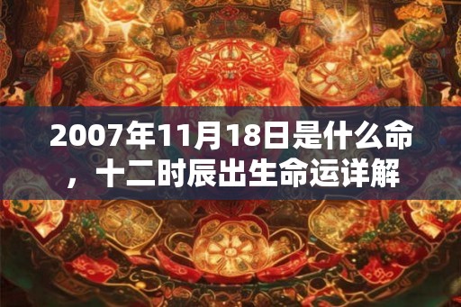 2007年11月18日是什么命，十二时辰出生命运详解