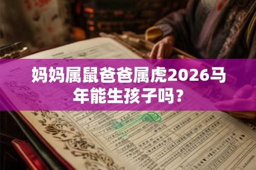 妈妈属鼠爸爸属虎2026马年能生孩子吗? 妈妈属鼠爸爸属虎2026马年能生孩子吗?