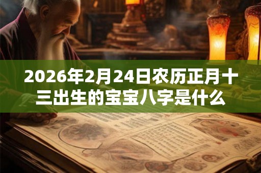 2026年2月24日农历正月十三出生的宝宝八字是什么