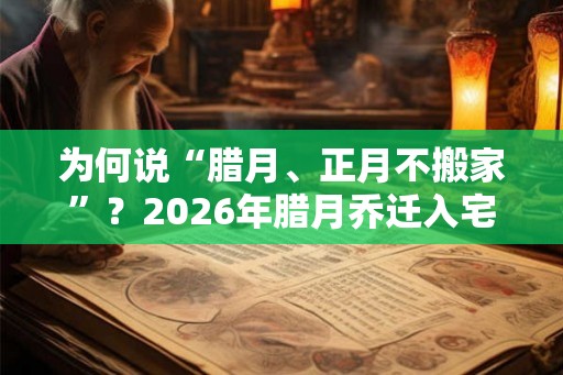 为何说“腊月、正月不搬家”？2026年腊月乔迁入宅好日子怎么挑？