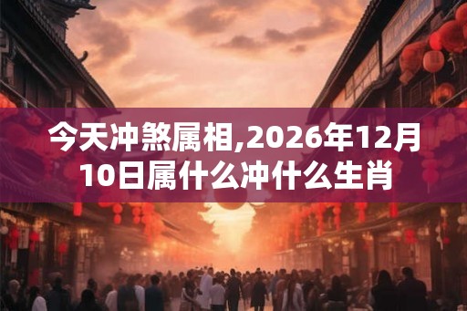 今天冲煞属相,2026年12月10日属什么冲什么生肖