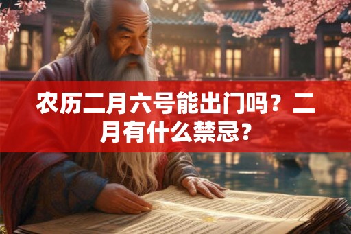 农历二月六号能出门吗?二月有什么禁忌? 农历二月六号能出门吗?二月有什么禁忌?