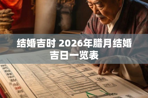 结婚吉时 2026年腊月结婚吉日一览表 结婚吉时 2026年腊月结婚吉日一览表