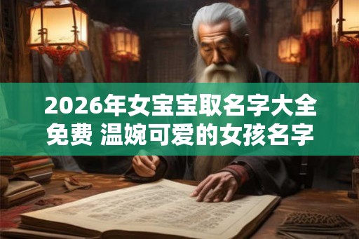 2026年女宝宝取名字大全免费 温婉可爱的女孩名字