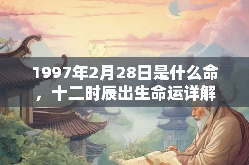 1997年2月28日是什么命，十二时辰出生命运详解