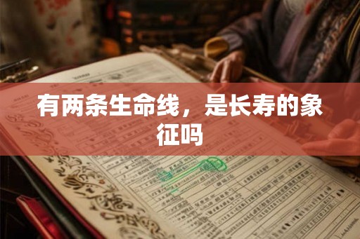 有两条生命线，是长寿的象征吗