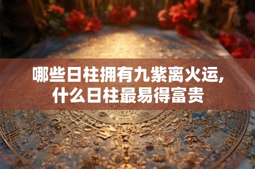 哪些日柱拥有九紫离火运,什么日柱最易得富贵