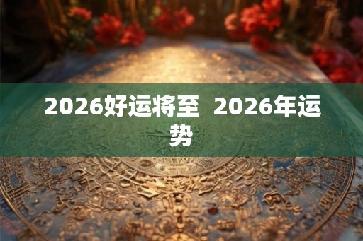 2026好运将至  2026年运势