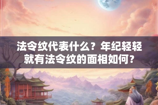 法令纹代表什么？年纪轻轻就有法令纹的面相如何？