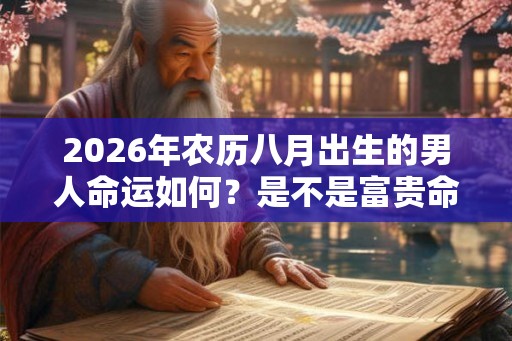 2026年农历八月出生的男人命运如何？是不是富贵命呢？