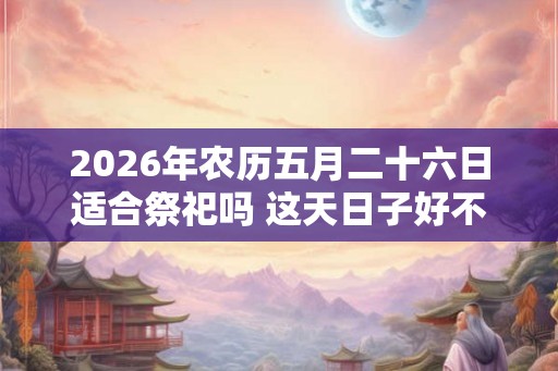2026年农历五月二十六日适合祭祀吗 这天日子好不好