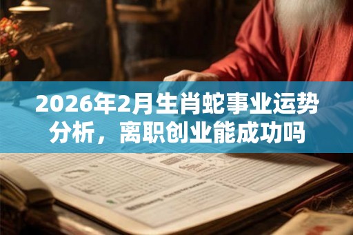 2026年2月生肖蛇事业运势分析，离职创业能成功吗