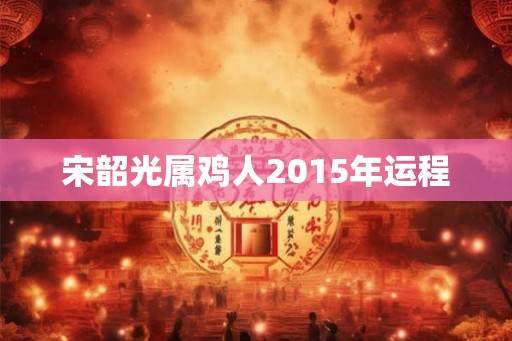 宋韶光属鸡人2015年运程