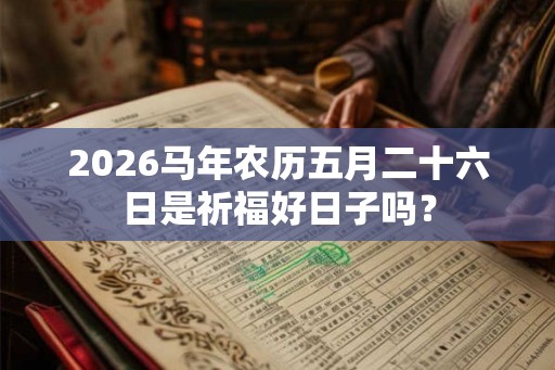 2026马年农历五月二十六日是祈福好日子吗？